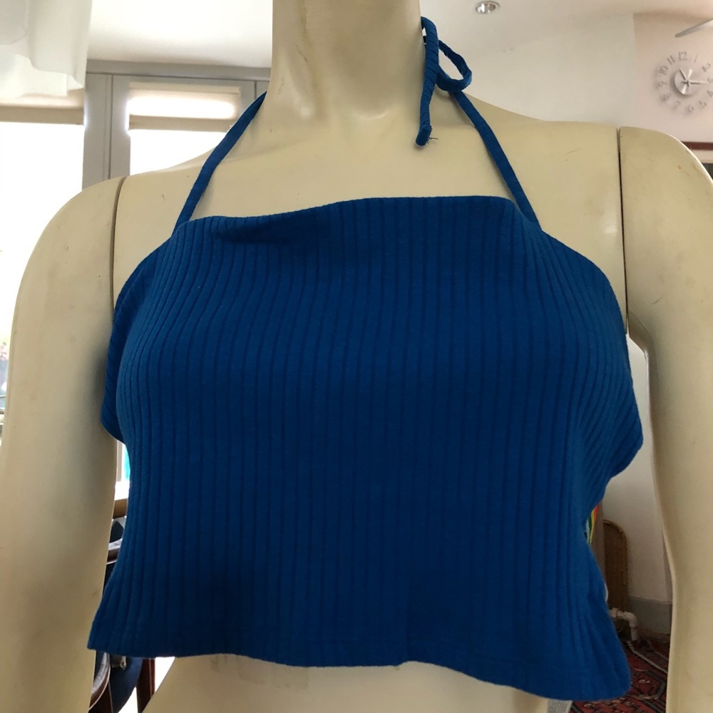 Urban Outfitters Blue Rainbow Halter Top